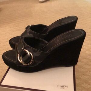Coach Black Wedge